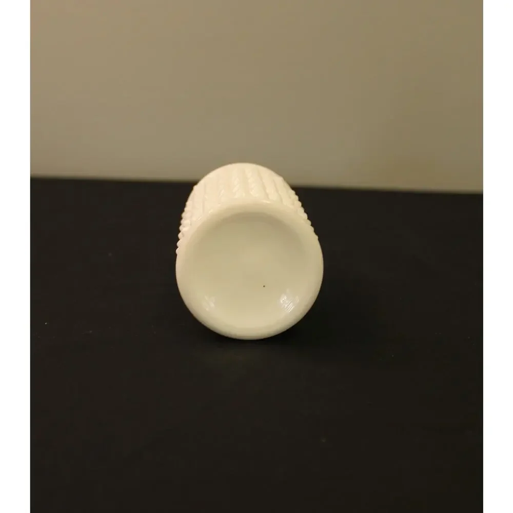 Milk Glass Hobnail Vintage Glass Butter Dish and Salt and Pepper Shakers